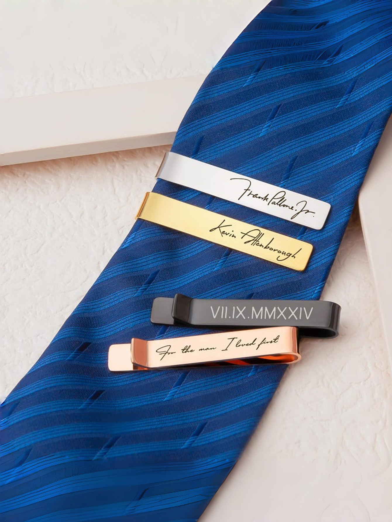 Custom Engraved Tie Clip - Personalized Tie Clip Father of the Groom Gift - Wedding Gift